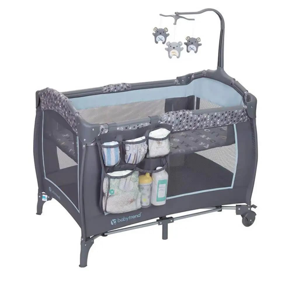 تخت و پارک نوزاد بیبی ترند Baby Trend مدل Starlight Blue