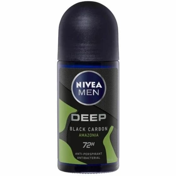 مام رولی نیوا Nivea مردانه مدل Deep Black Carbon Amazonia حجم 50 میل