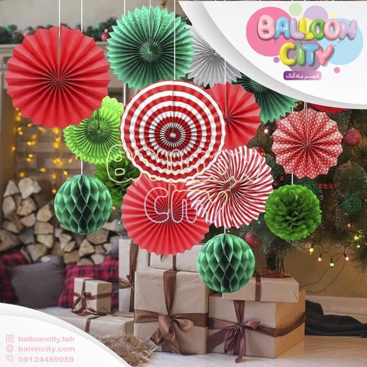 کاغذ کشی مدل بادبزنی Paper fans رنگ صورتی بسته 3 عددی — تصویر ۲