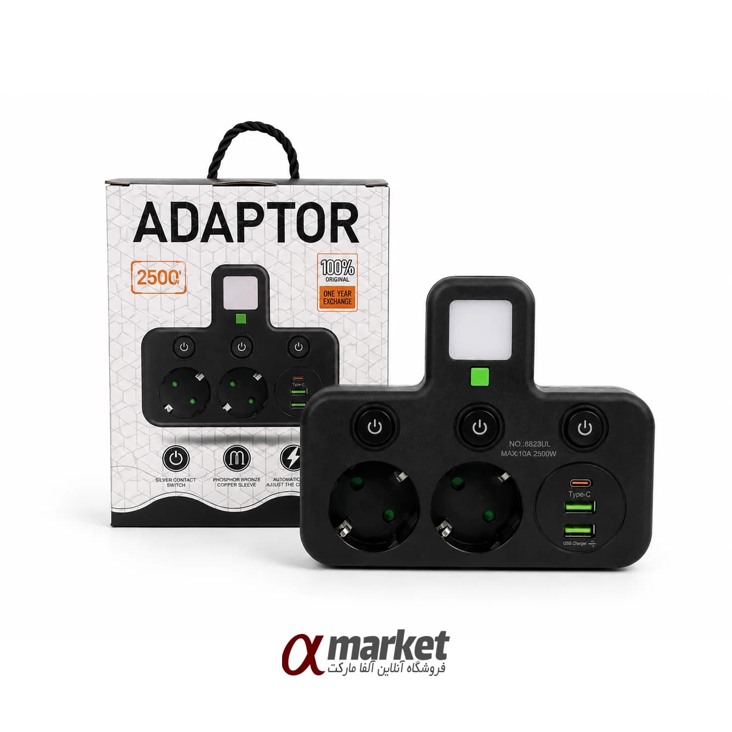 چند راهی برق هوشمند 2500 وات adaptor — تصویر ۳