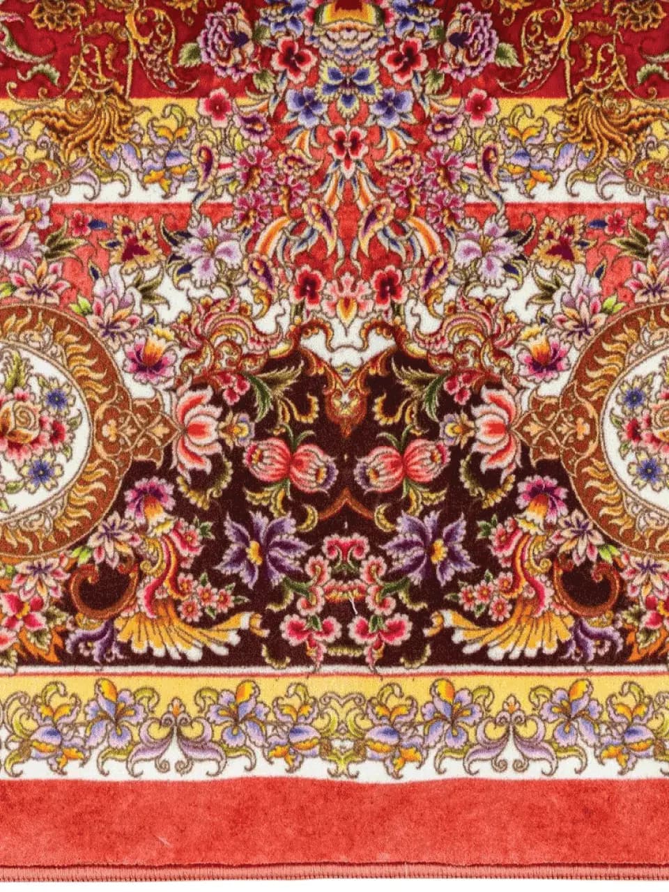 فرش 1500 شانه طرح دستباف 2004138 عنابی — تصویر ۳