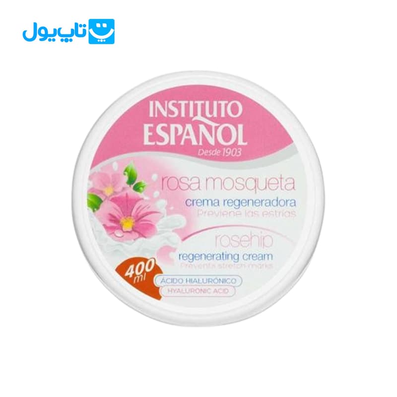کرم مرطوب‌کننده کاسه‌ای اسپانول Espanol مدل Rosa Mosqueta حاوی عصاره گل سرخ و هیالورونیک اسید حجم 400 میلی‌لیتر — تصویر ۶