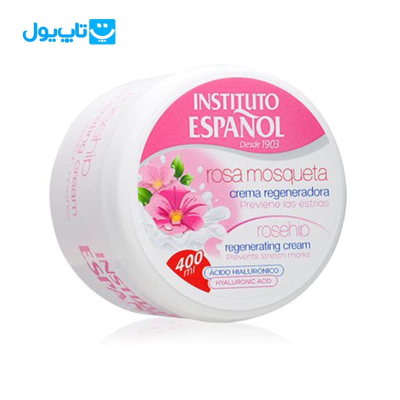 کرم مرطوب‌کننده کاسه‌ای اسپانول Espanol مدل Rosa Mosqueta حاوی عصاره گل سرخ و هیالورونیک اسید حجم 400 میلی‌لیتر — تصویر ۳