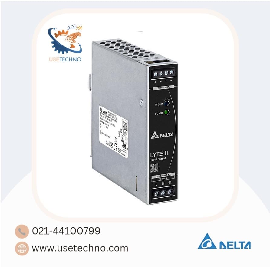 منبع تغذیه ریلی DRL-24V120W1EN دلتا 5 آمپر 24 ولت