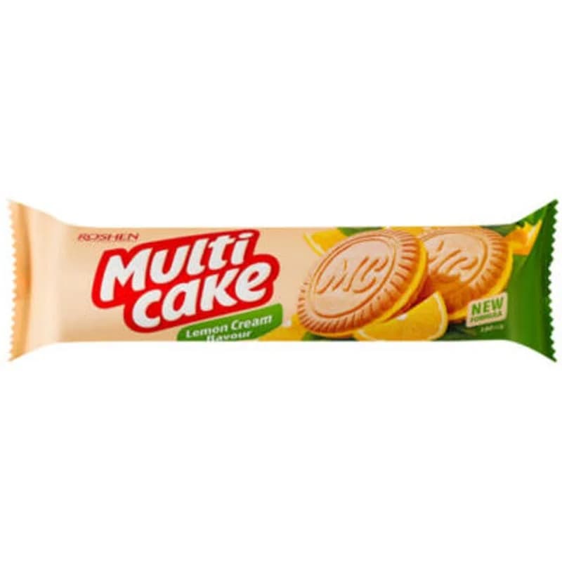 بیسکوییت مولتی کیک کرم لیمویی روشن ۱۸۰ گرمی