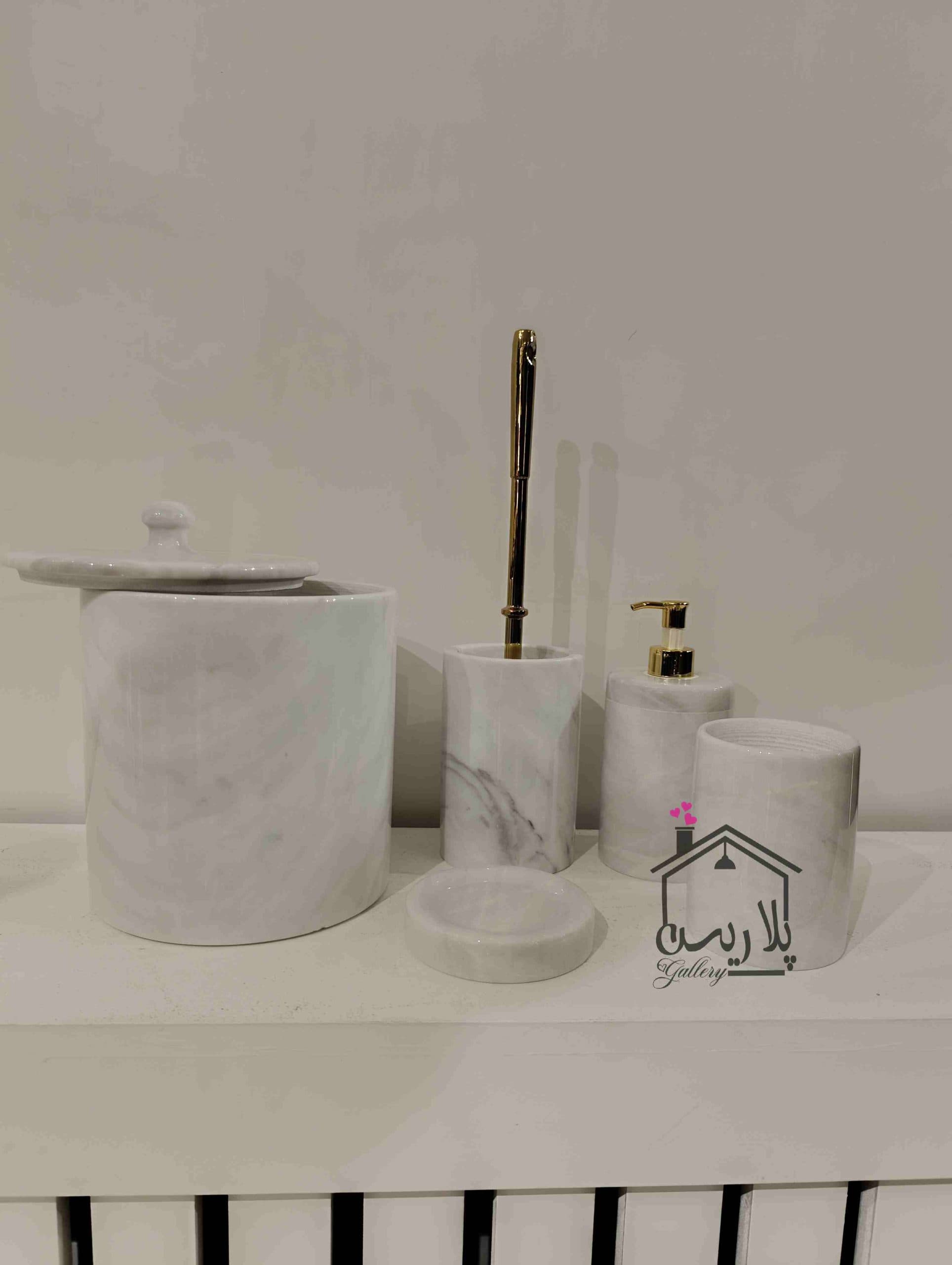 ست 7 پارچه روشویی سنگی سفید در دو طرح 2 — تصویر ۵