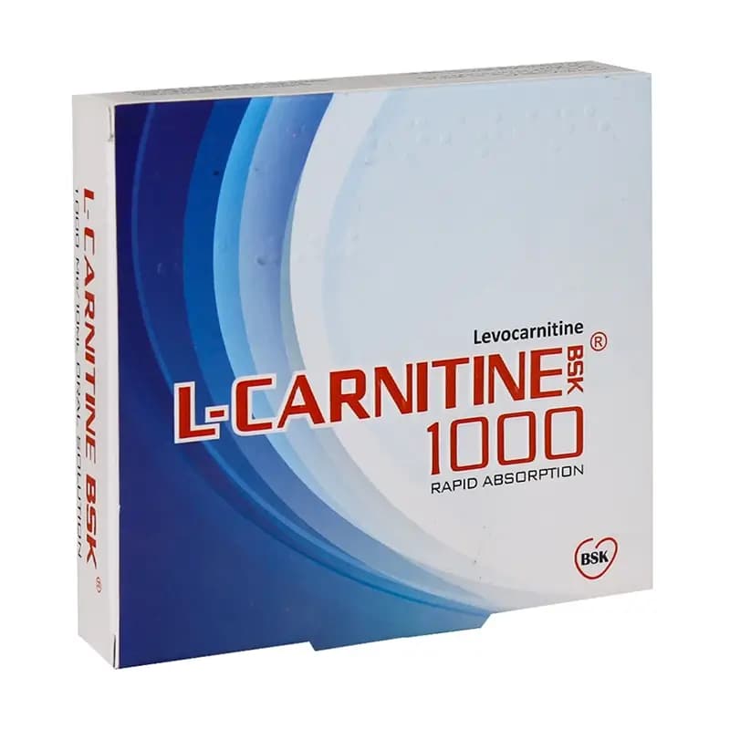 ویال خوراکی ال کارنیتین 1000 میلی گرمی بی اس کی بسته 10 عددی