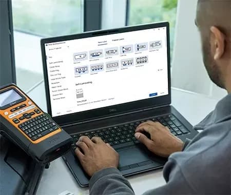 پرینتر لیبل صنعتی Brother PT-E560BTVP | لیبل‌زن حرفه‌ای کابل و شبکه — تصویر ۹