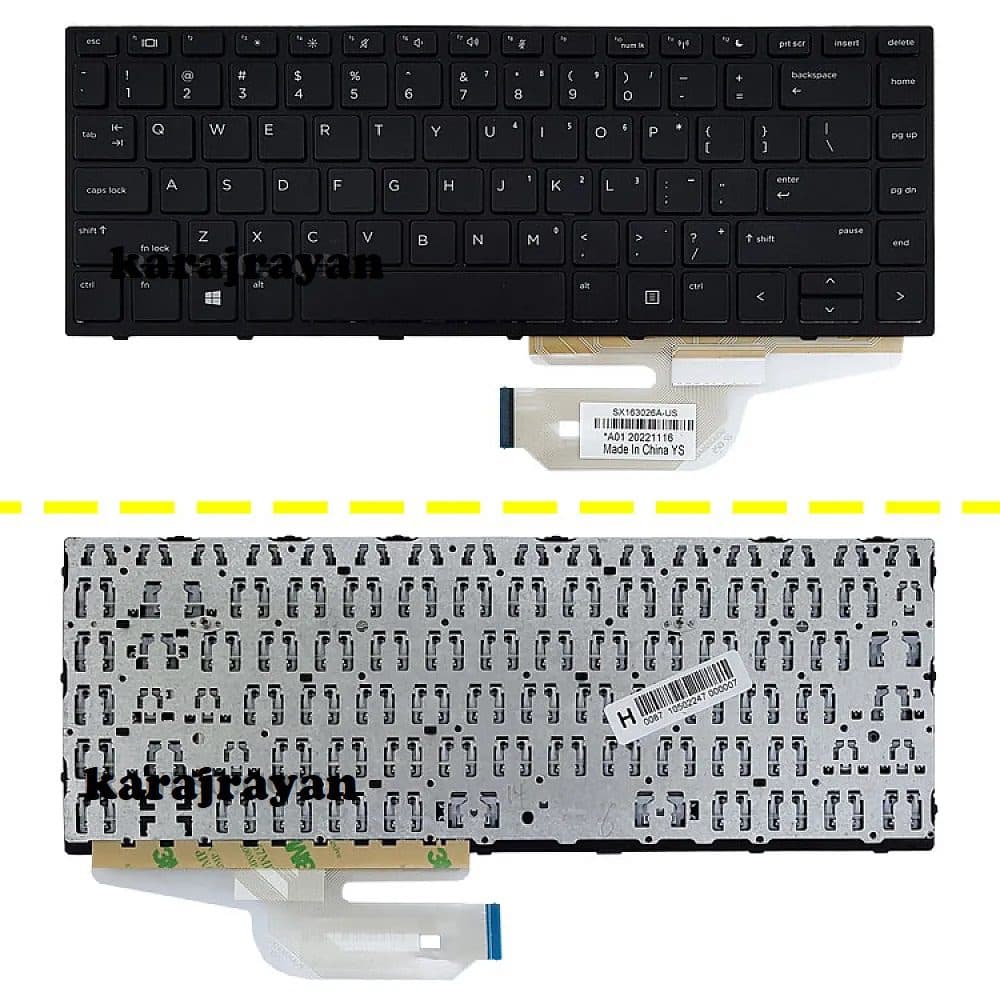 کیبرد لپ تاپ اچ پی ProBook 440 G5 مشکی-با فریم مشکی