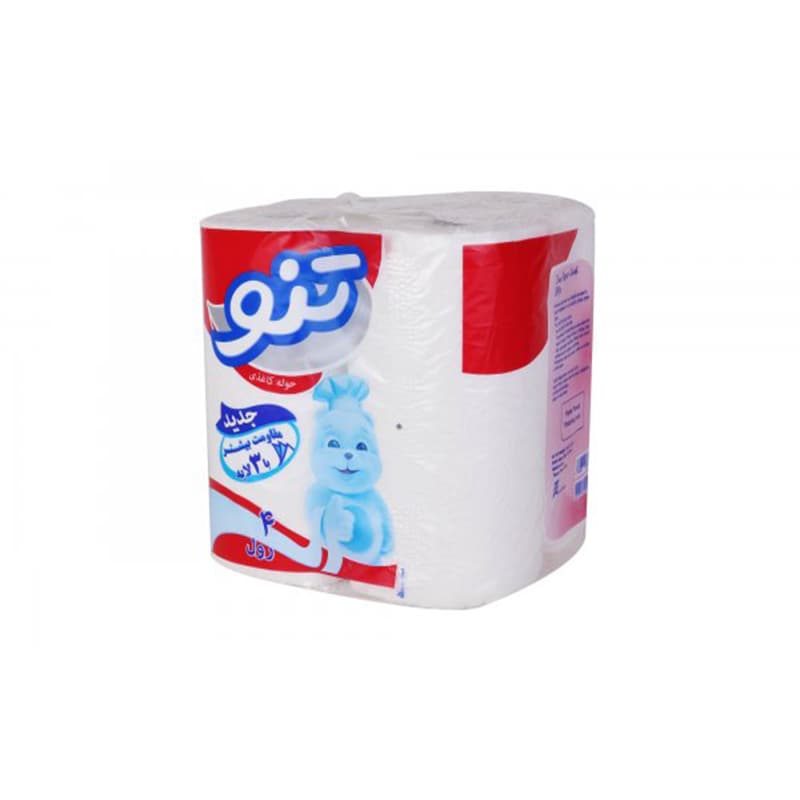 دستمال حوله سه لایه 4رول تنو