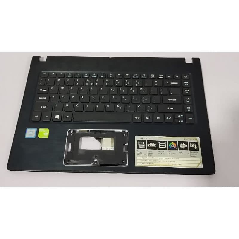 قاب کنار کیبرد لپ تاپ ایسر E5-475 مشکی به همراه کیبرد و تاچ پد