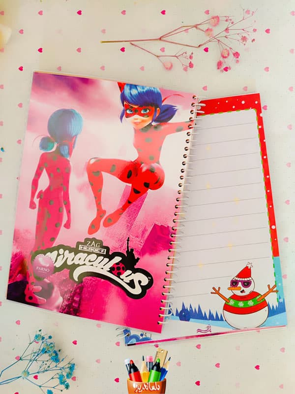 دفتر مشق با صفحات طرح دار مدل Miraculous