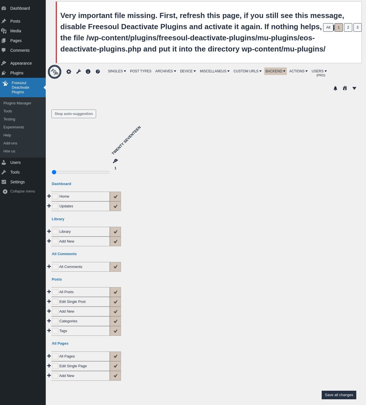افزونه Freesoul Deactivate Plugins Pro غیرفعال سازی هوشمند افزونه ها 1.1.0.6 — تصویر ۴
