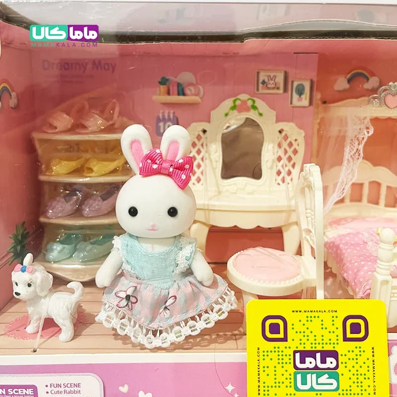اسباب بازی ست خرگوش با اتاق خواب و میز آرایش برند Dreamy — تصویر ۶