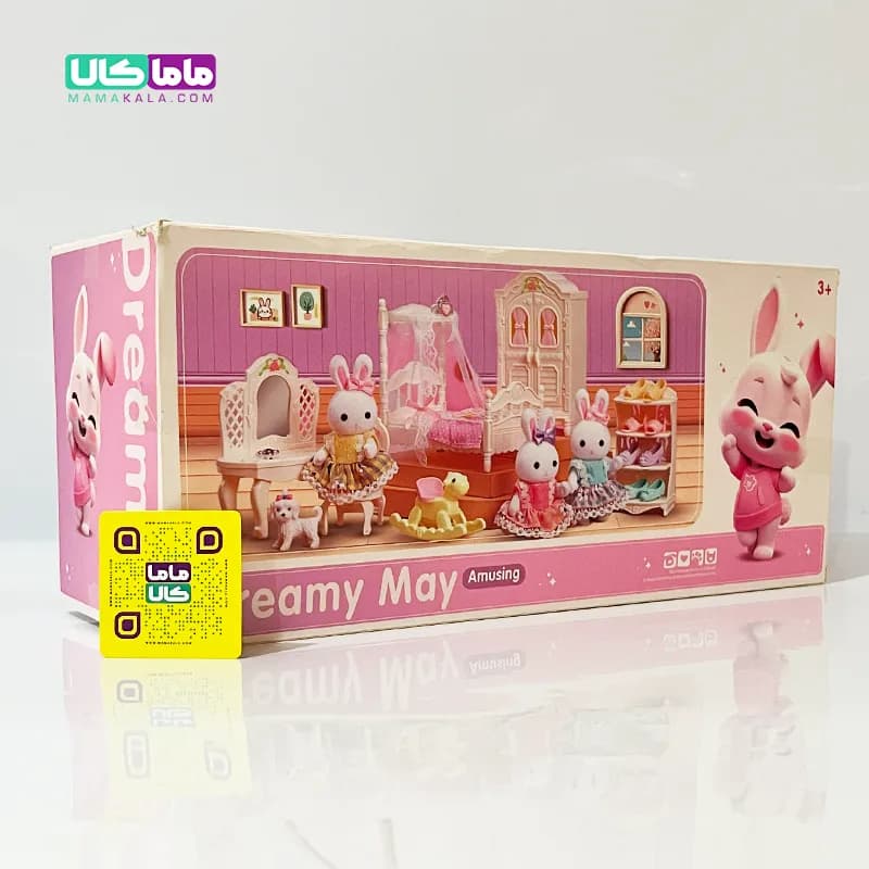 اسباب بازی ست خرگوش با اتاق خواب و میز آرایش برند Dreamy — تصویر ۸