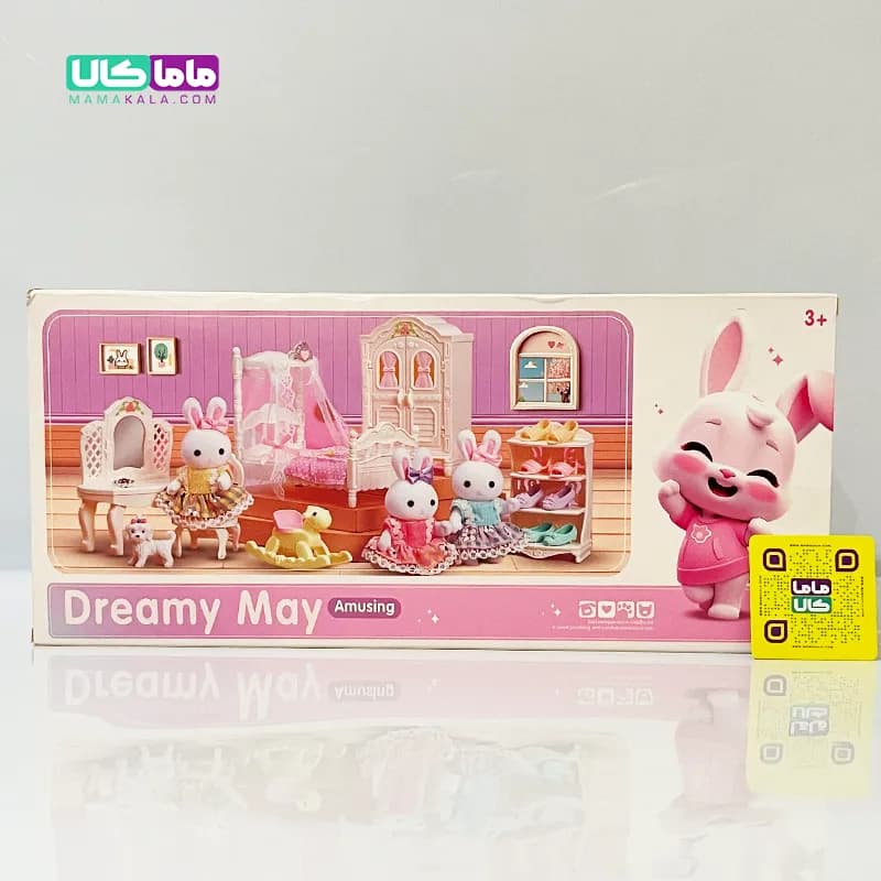 اسباب بازی ست خرگوش با اتاق خواب و میز آرایش برند Dreamy — تصویر ۳