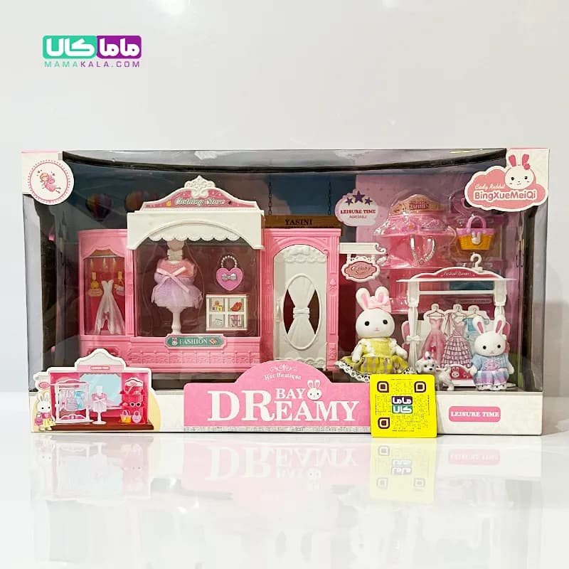 اسباب بازی ست خرگوش با لباس فروشی برند Dreamy