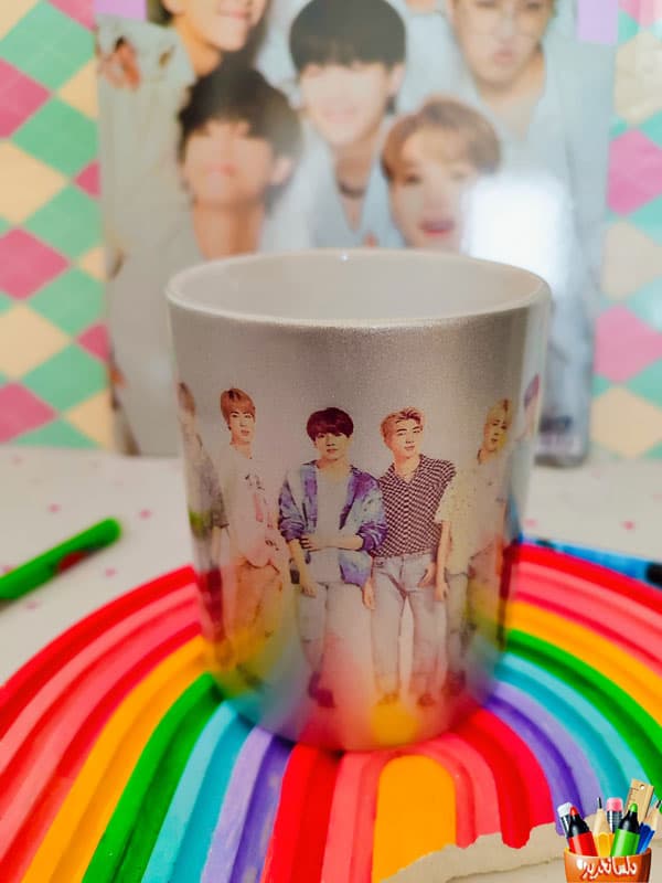 ماگ فانتزی با تصویر تمام اعضای گروه BTS