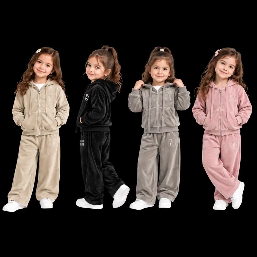 ست هودی و شلوار دخترانه Miu Miu