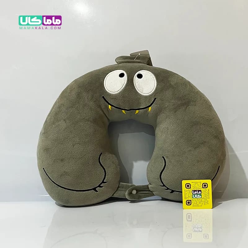 بالشت گردنی عروسکی مخمل مدل تمساح 30 سانتیمتر