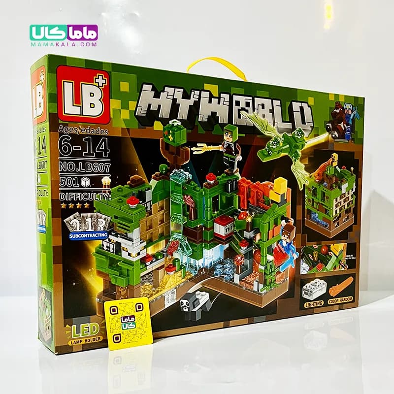 اسباب بازی لگو ماینکرافت سری MY WORLD مجموعه 501 قطعه‌ای با LED