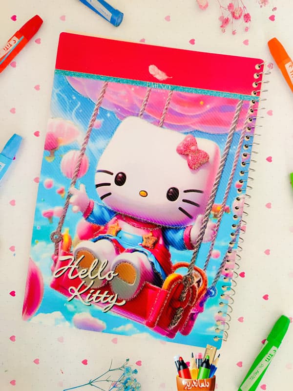 دفتر نقاشی طرح hello kitty – جلد فانتزی اکلیلی