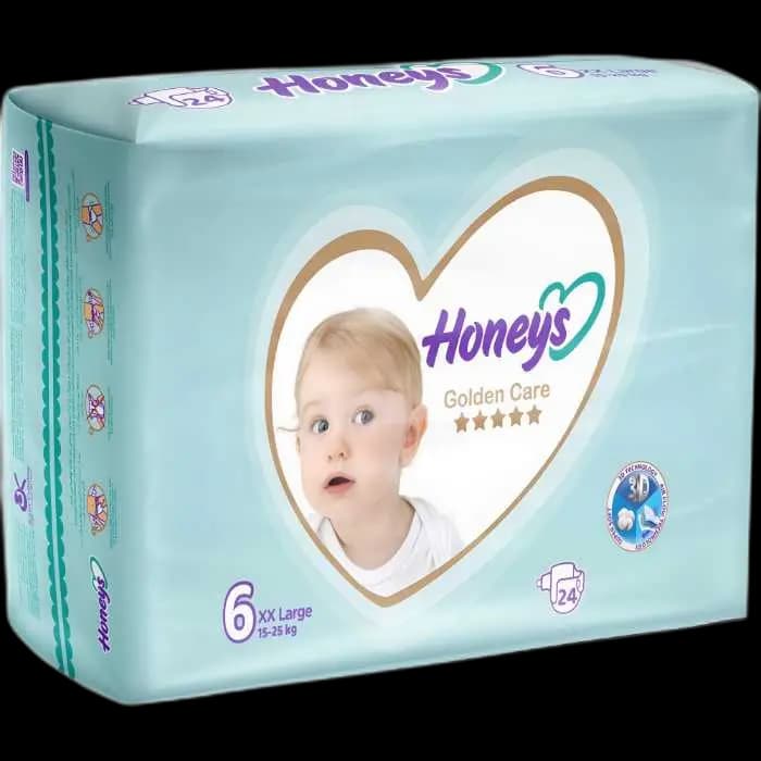 پوشک هانیز سایز XXL بسته 24 عددی