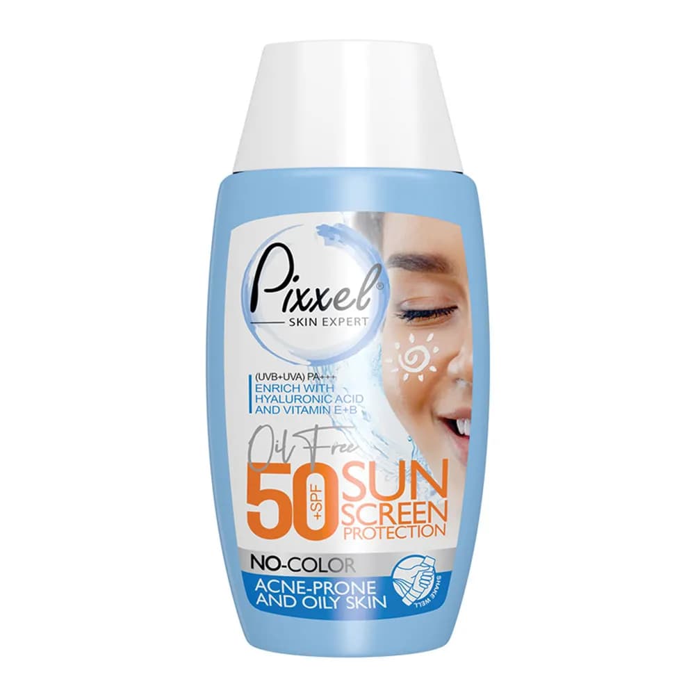 ضد آفتاب بی رنگ پوست چرب و جوش دار +SPF50 پیکسل