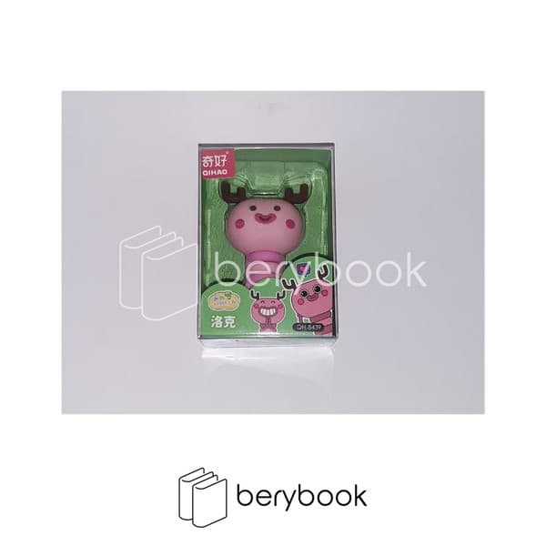 QIHAO / پاکن کلکسیونی / حیوانات هیولا / طرح گوزن / صورتی / QH-8439