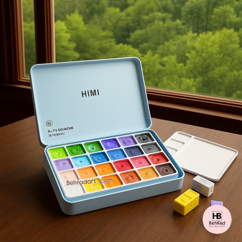 گواش ژله ای هیمی Himi ست 24 رنگ (رنگ آبی روشن)