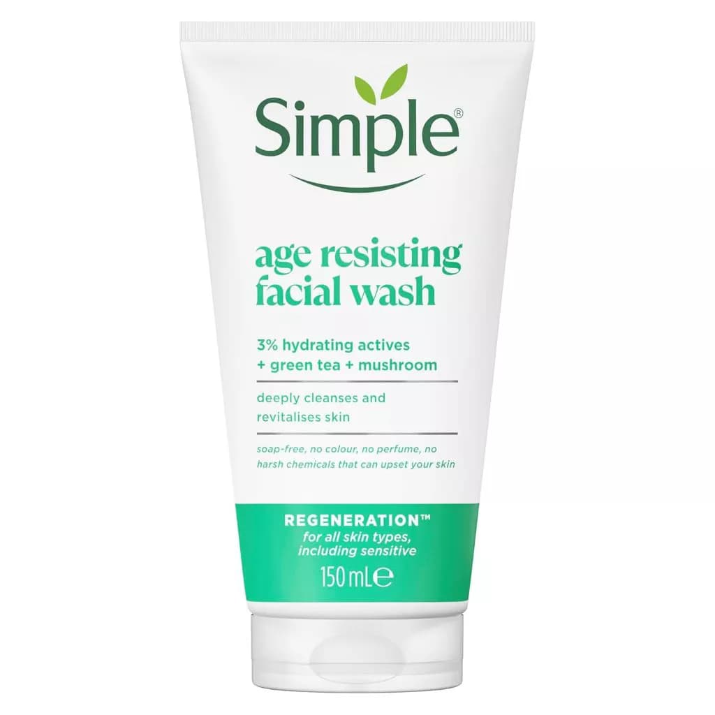 ژل شستشوی ضد پیری چای سبز سیمپل |Simple Age resisting Facial Gel Wash