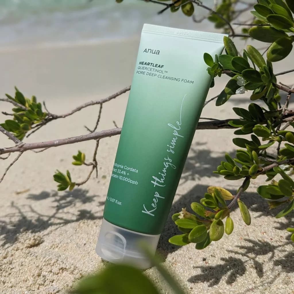 فوم شستشوی عمیق منافذ هارتلیف آنوا | Anua heartleaf Quercetinol porec deep cleansing foam — تصویر ۴