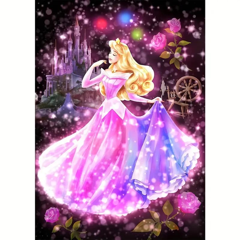 کیت نقاشی الماسی بزرگسال کارتون سیندرلا (السا آرورا)
