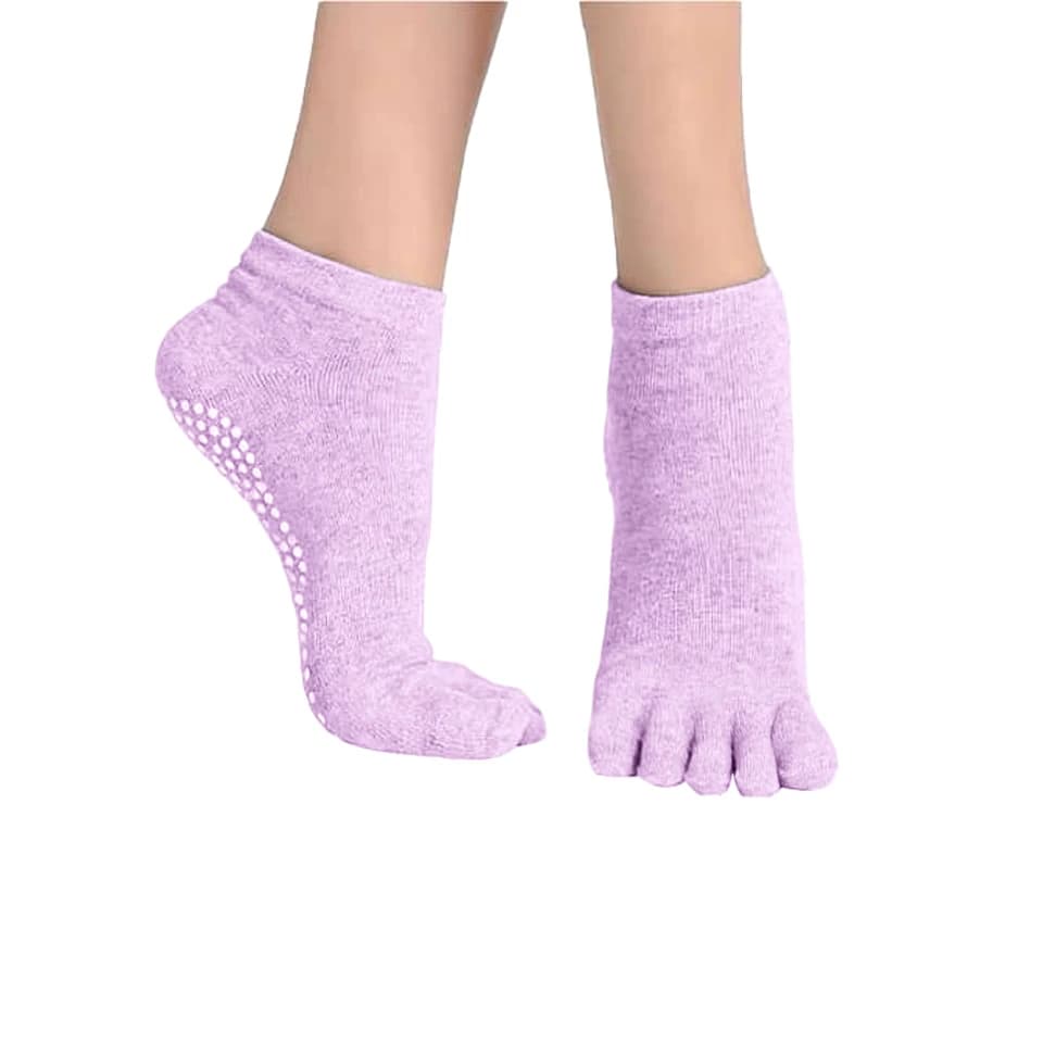 جوراب پیلاتس مدل کف ژله ای کد 11331