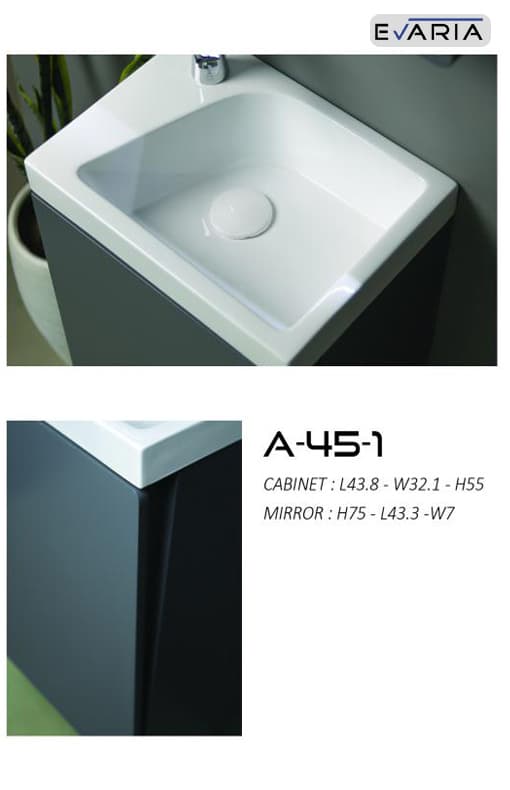 کابینت روشویی ایواریا مدل A-45-1 — تصویر ۴