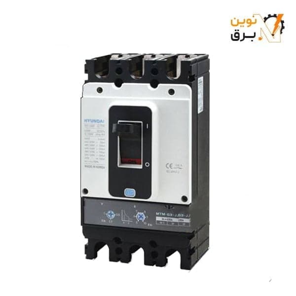 کليد اتوماتیک قابل تنظیم سه پل 630 آمپر هیوندای الکتریک 50KA مدل HGP630F-H