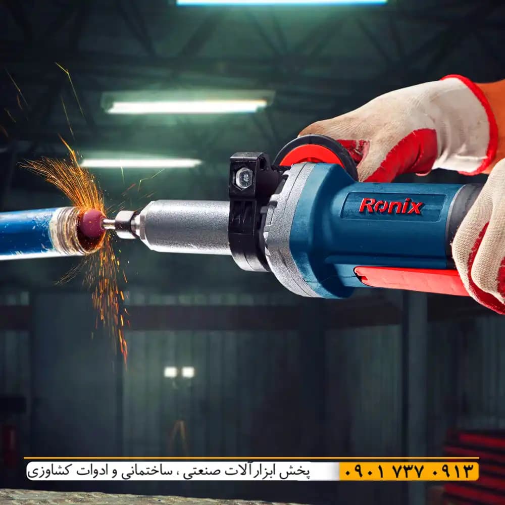 فرز انگشتی رونیکس 3303 گلو بلند 6 میل 840 وات اصل با گارانتی 12 ماهه سیم پیچ 100% مس با قدرت 1.12 اسب بخار دیمر کنترل سرعت 6 حالته برق تک فاز
