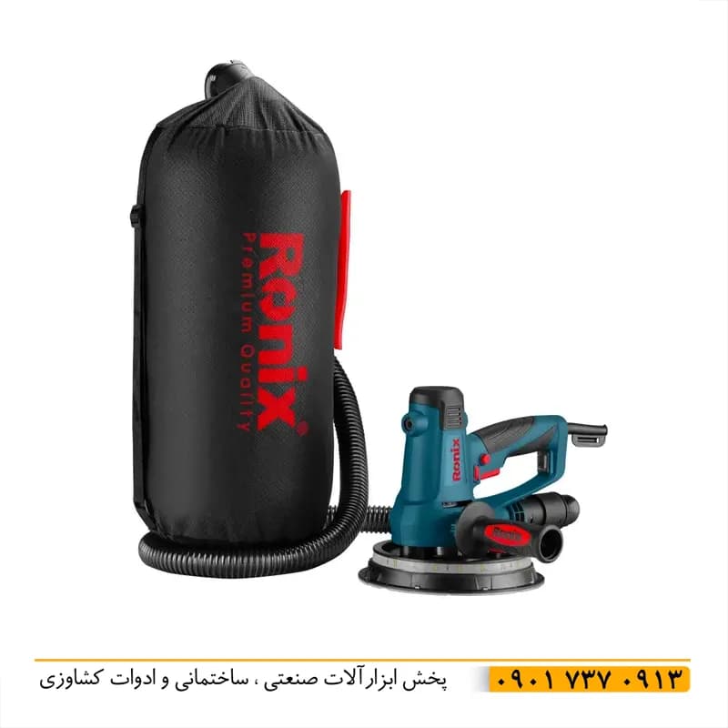 سنباده لرزان 6201 رونیکس دیواری 810 وات 180 میل اصل با گارانتی 12 ماهه سیم پیچ 100% مس با قدرت 1.08 اسب سری چرخان