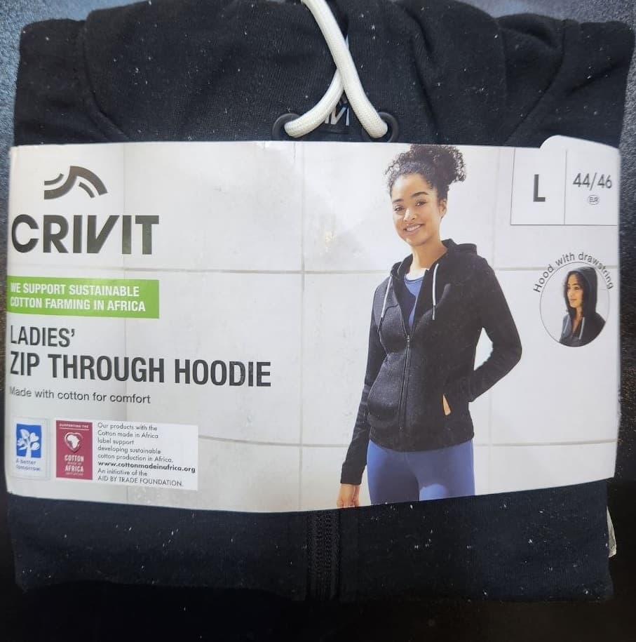 سویشرت اسپرت زنانه کلاهدار برند کریویت آلمان 381208 CRIVIT — تصویر ۵