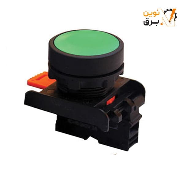 شستی استارت سبز ساده چراغ دار 220 ولت رعد سری FBL-O