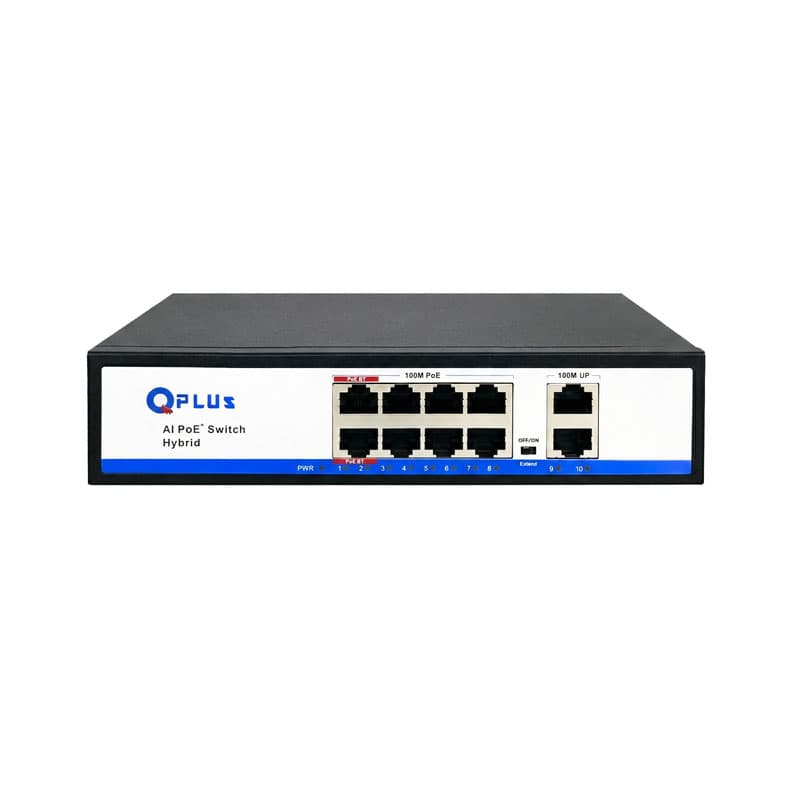 سوئیچ شبکه 10 پورت هیبرید کیوپلاس مدل PL-PH8002G