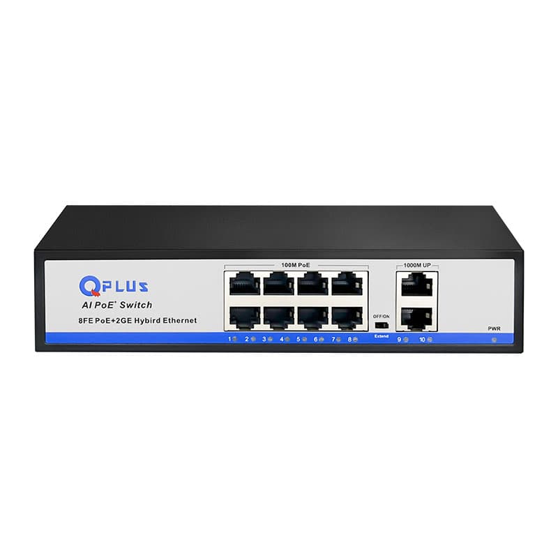 سوئیچ شبکه 10 پورت کیوپلاس مدل PL-P8002G