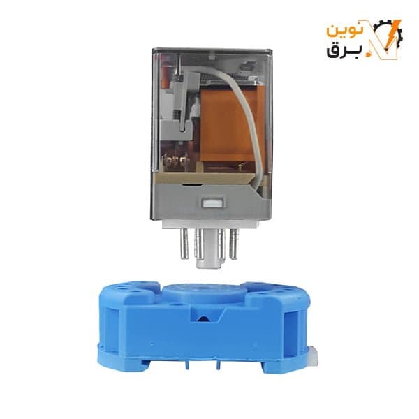 رله شیشه ای و سوکت 11 پایه 10 آمپر 230 ولت AC فیندر سری 601382300040 — تصویر ۳