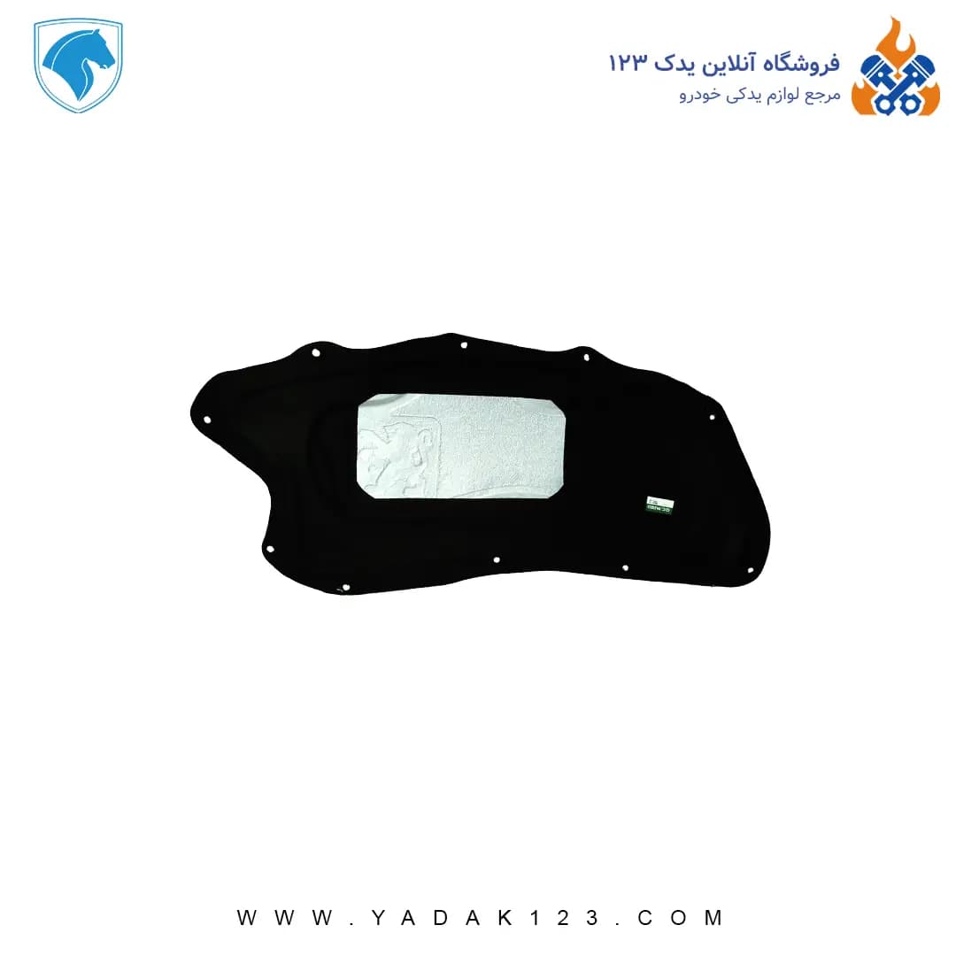 عایق درب موتور پژو 207 مدل AL رنگ مشکی برند ایده پارت نیکان