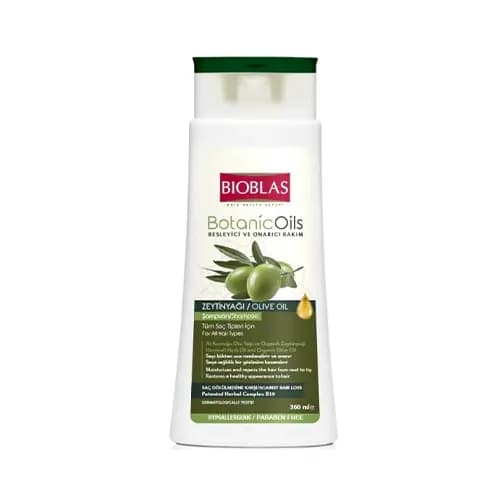 شامپو ضد ريزش روغن زيتون و روغن گياه دم اسبي botanic oils بيوبلاس 360 ميل