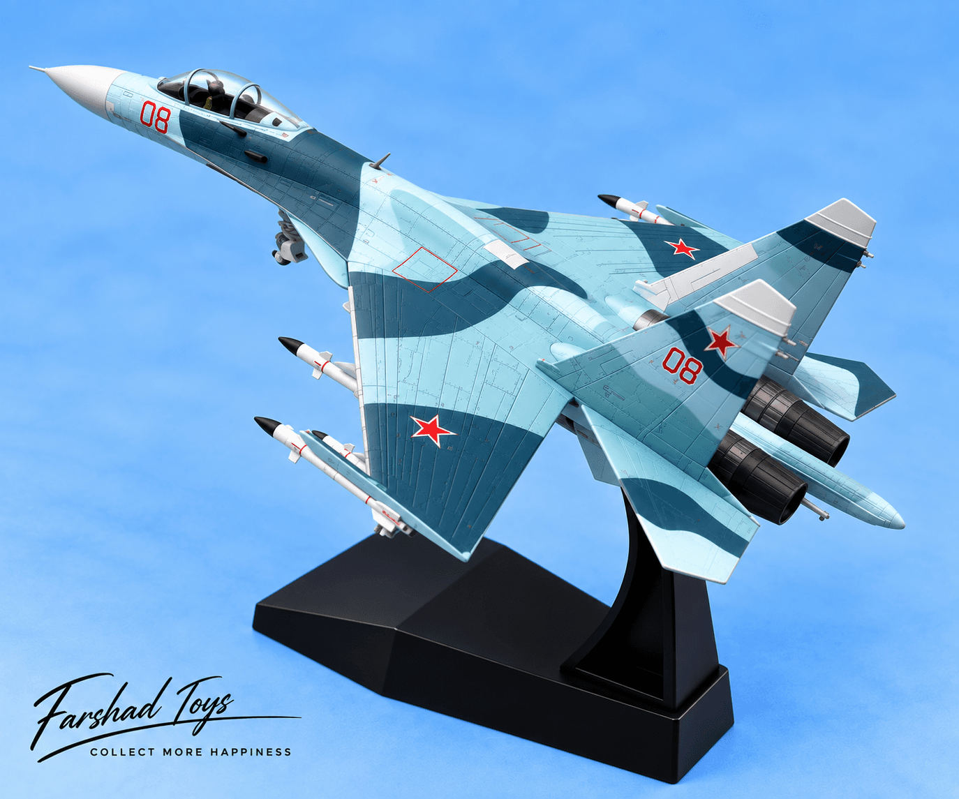 ماکت فلزی جنگنده Sukhoi Su-27 Flanker شماره 08 مقیاس 1:100