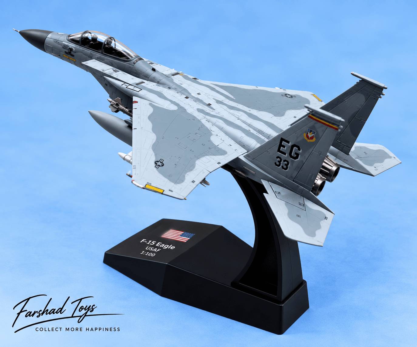 ماکت جنگنده McDonnell Douglas F-15C Eagle USAF کد EG مقیاس 1:100