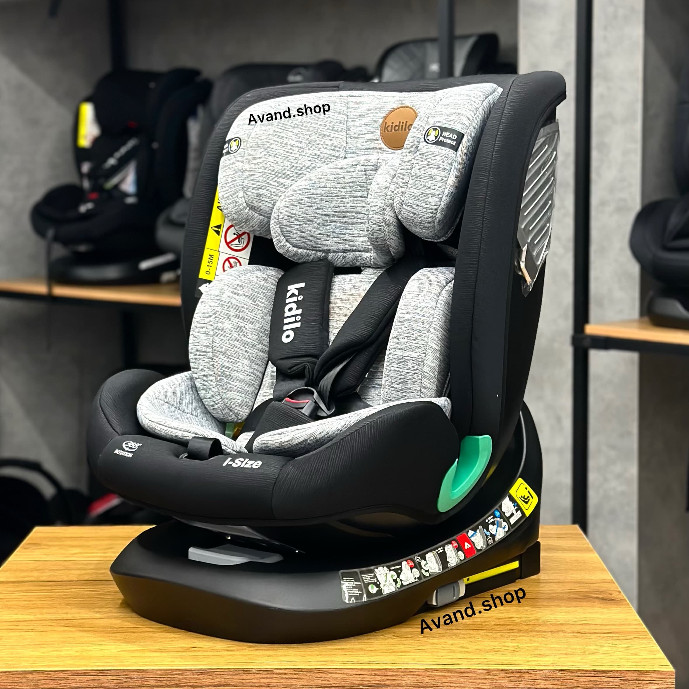 صندلی ماشین ۳۶۰ درجه کیدیلو مدل‬ ‫Kidilo g409‬(سفید و مشکی) — تصویر ۲