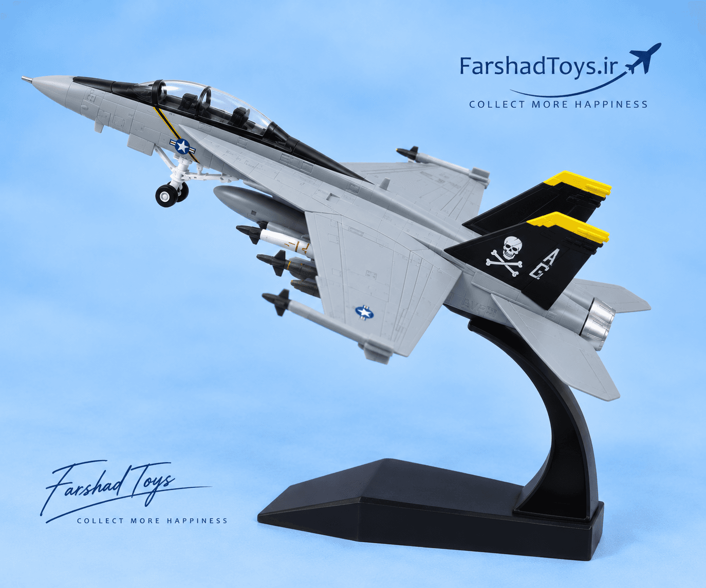 ماکت فلزی جنگنده F/A-18F Super Hornet VFA-103 Jolly Rogers مقیاس 1:100