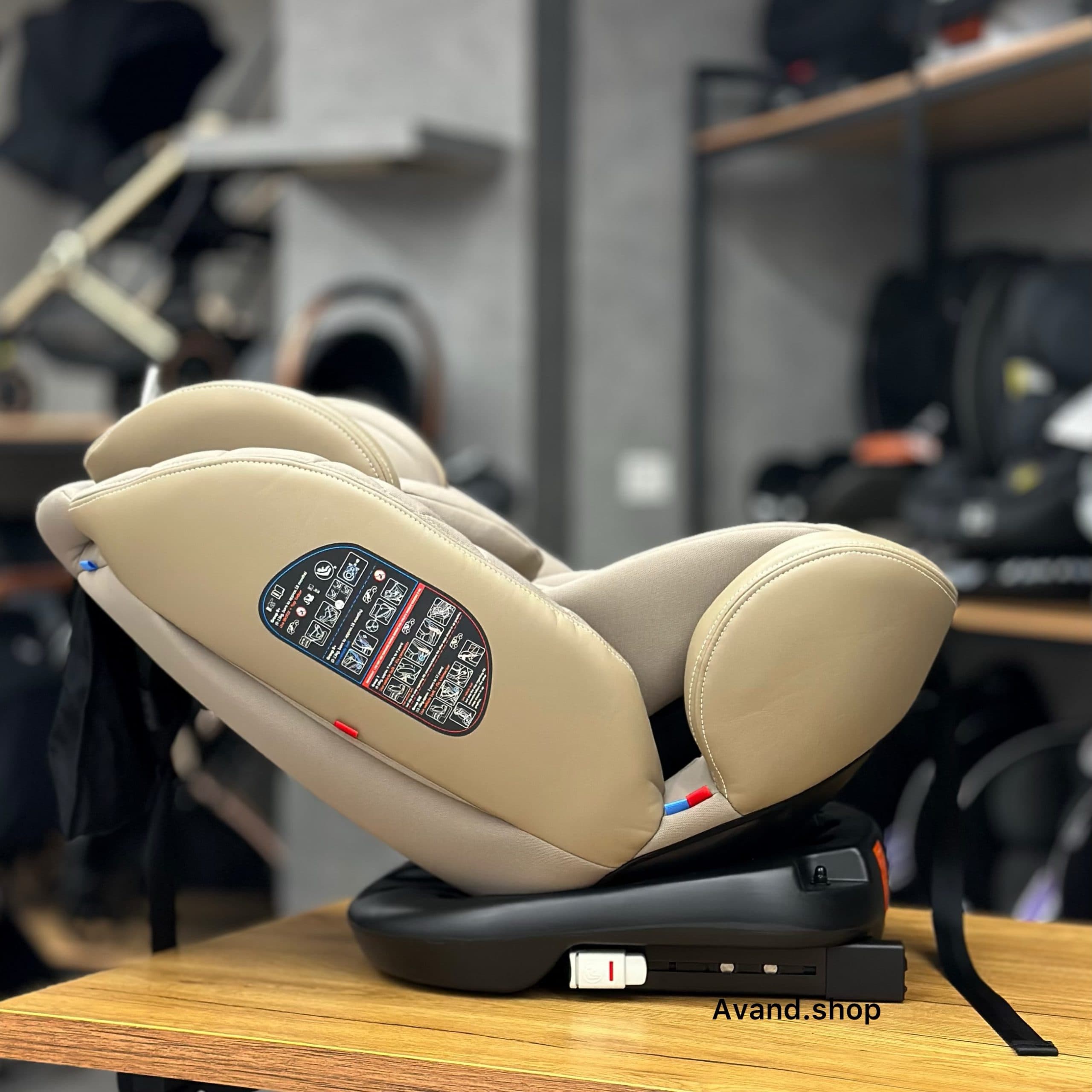 صندلی ماشین ۳۶۰ درجه کیدیلو مدل‬ ‫Kidilo st-3‬ (کرم,مشکی) — تصویر ۷